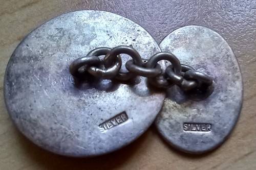 Vintage silver Barclays Bank eagle cufflinks