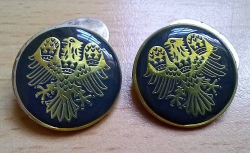 Vintage silver Barclays Bank eagle cufflinks