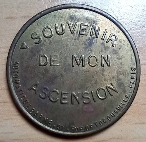 Souvenir token of ascent of Eiffel Tower Zeppelin, early 1900s