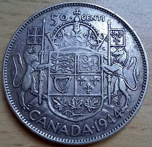 1944 Canada silver 50 Cents