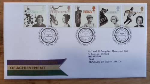 1996 Great Britain Women of Achievement FDC + 5 MNH blocks of 4