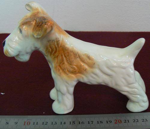 Porcelain terrier dog figurine, possibly Beswick or Sylvac