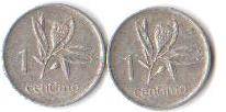 Mozambique 1 Centimo 1975 (x2) *ULTRA RARE* one bid takes both