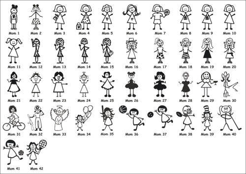 Various Stick family stickers for sale**