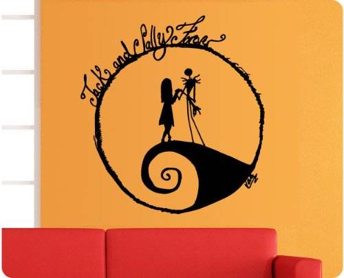Christmas jack and sally forever decal- Free Shipping!!