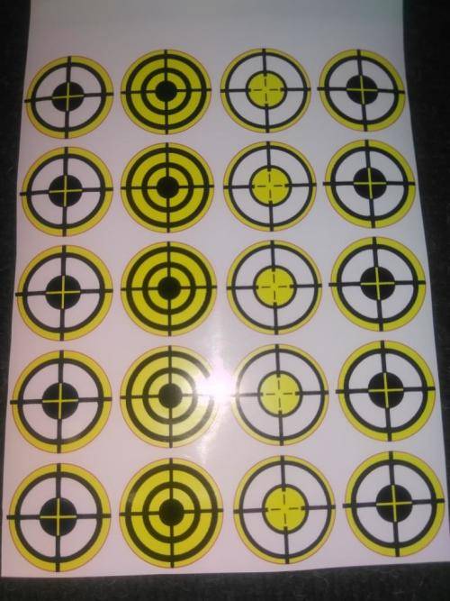 set of 60 x cover stickers 40mm for steel targets *** MADE IN SA***