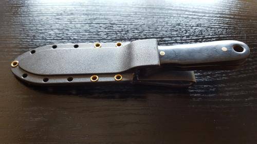 takedown double edged boot knife black