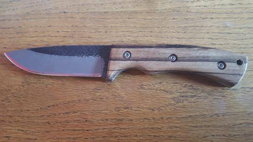Fixed Blade 0100 Hunting Knife with Leather Sheath