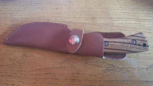 Fixed Blade 0100 Hunting Knife with Leather Sheath