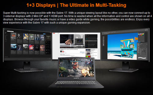 Monster Laptop - i7 7th gen Quad Core - 16GB DDR4 - 256GB SSD + 1TB HDD - 17.3" FHD - 4GB GeForceGTX