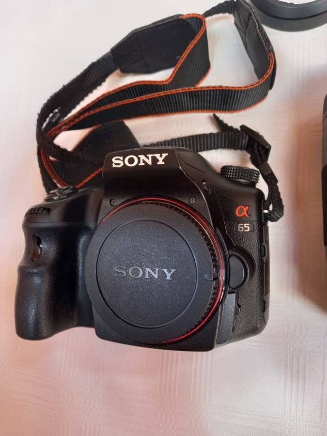 Sony Alpha 65 24mp Camera with 3 Lenses and Camera Bag - Shutter Count: 7700