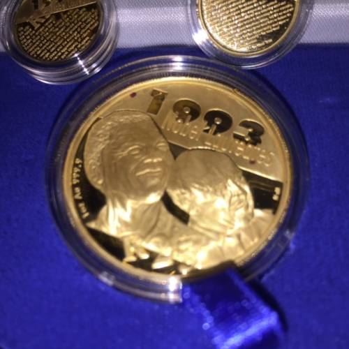 Protea Proof Set - Nobel Peace Prize Winners FW de Klerk and NR Mandela 2007