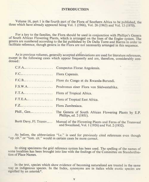 Flora of Southern Africa. Vol 16, part 1.  Ed: JH Ross. RARE. Excellent condition.