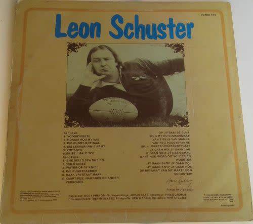 Leon Schuster. Vinyl LP.  (Plaat)  Rugbyliedjies.