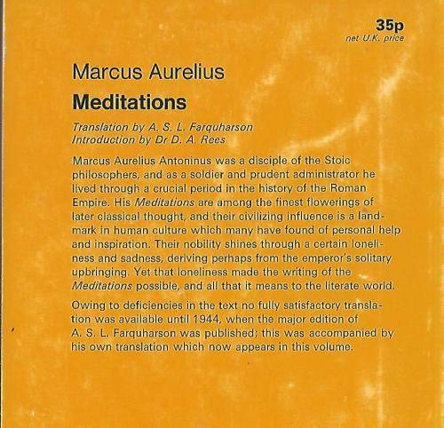 Meditations - Marcus Aurelius.