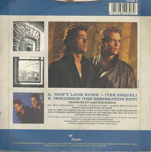 Go West. Don`t look down (The Sequel).  7` Single. With picture sleeve. UK.