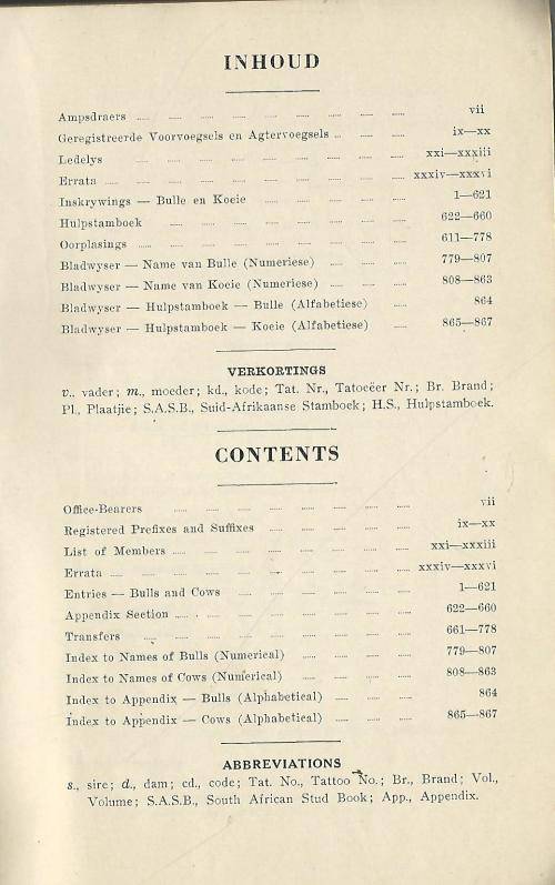 Afrikanerbees Stamboek. Deel 10: Registrasies: Jul 1950 - Junie 1952.