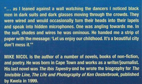 Sea-Mountain, Fire City. Living in Cape Town. Mike Nicol.