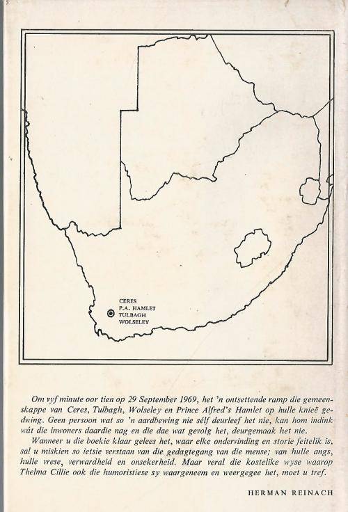 Die Aarde het Gebewe - Thelma Cillie. Aardbewing-ramp, Tulbach ens.