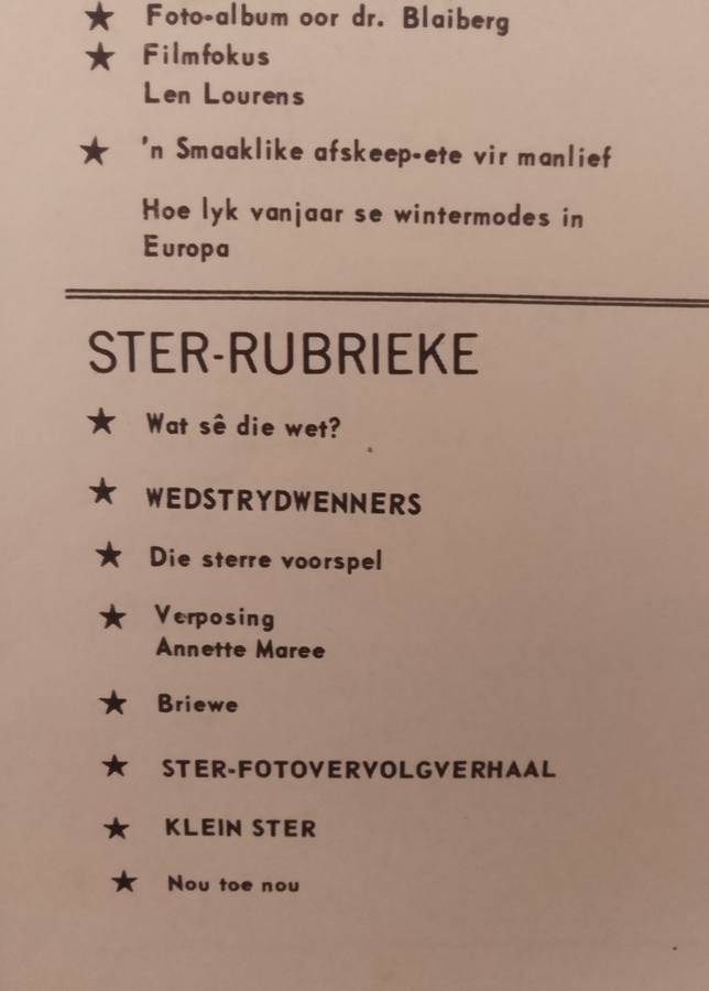 Ster Tydskrif.  5 Sept 1969. Verwoerd. Skaars!
