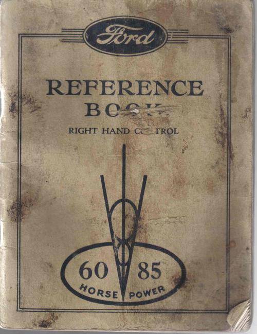 Ford Reference Book V8. 64 pages. Undated.