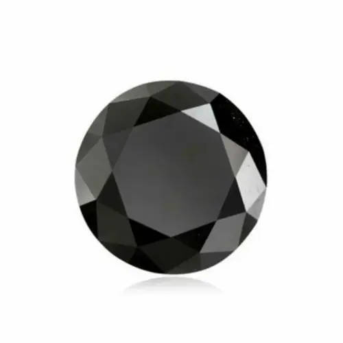 1.41ct Round Brilliant Cut Black Diamond | Lab Certified | Naturally Earth Mined