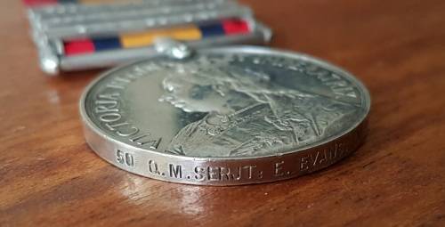 Boer War medal to Midland Mounted Rifles - E. Evans