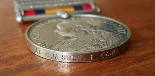 Boer War medal to Midland Mounted Rifles - E. Evans