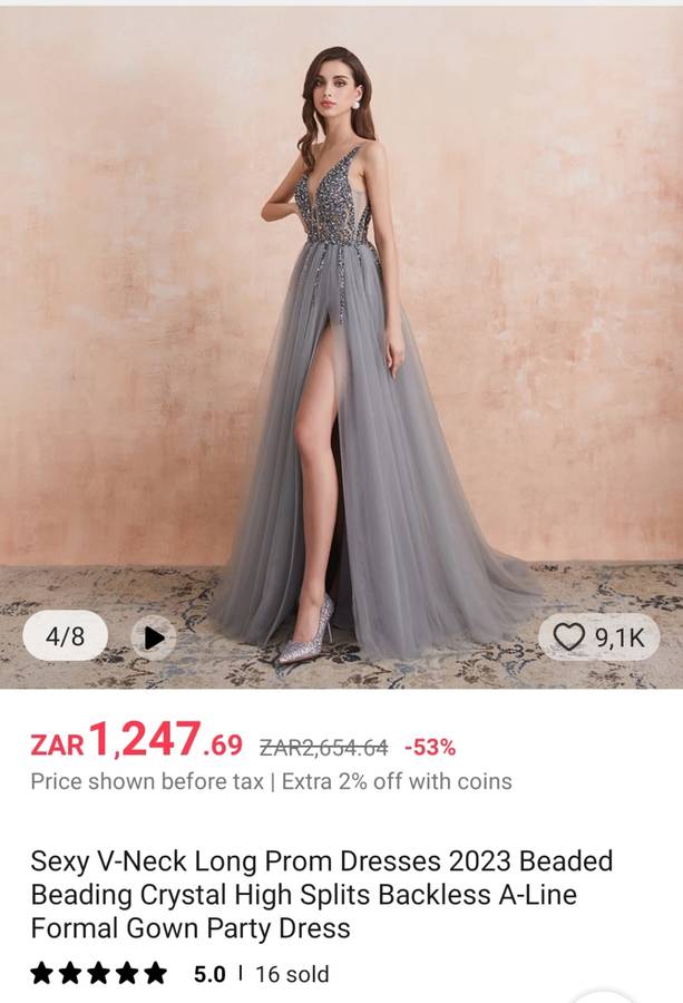 Elegant Prom Dress Size S