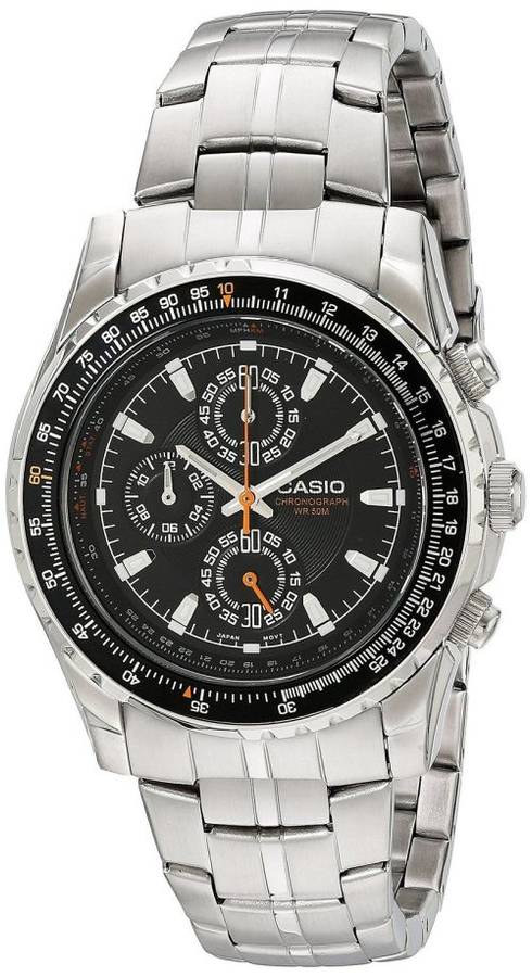 Casio Men's MTP4500D-1AV Slide Rule Bezel Aviator Stainless Steel Watch