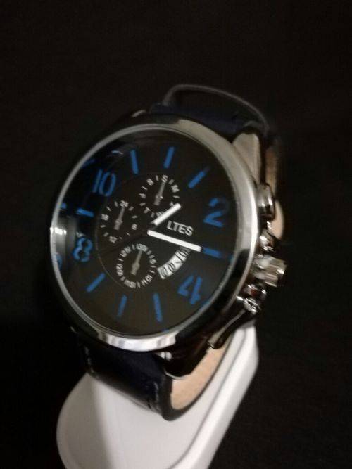 Men's Leather Military  Wrist Watch