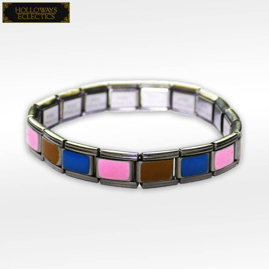 Nomination Bracelet Pink Blue And Brown