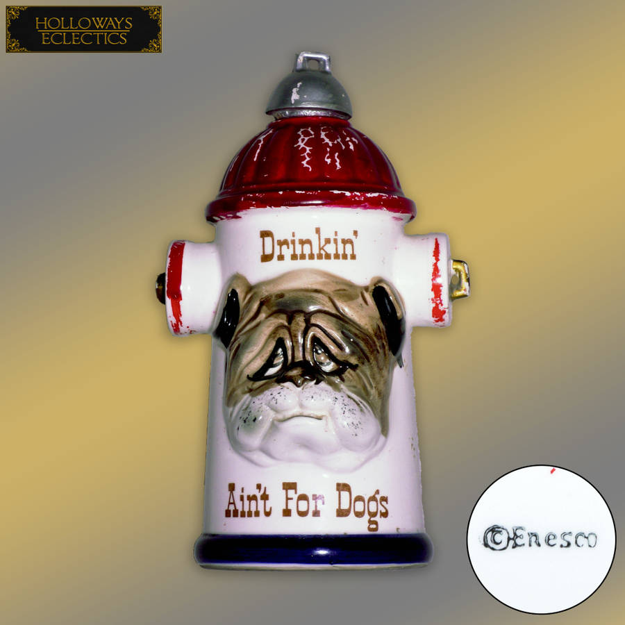 Vintage Bulldog Fire Hydrant Decanter