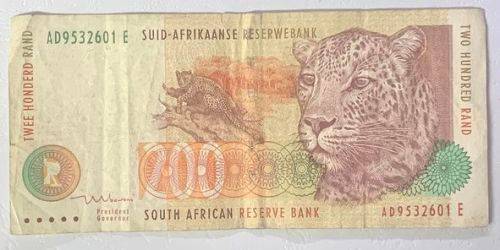 Tito Mboweni R200 (Recalled by Reserve Bank) - issued before 2005.