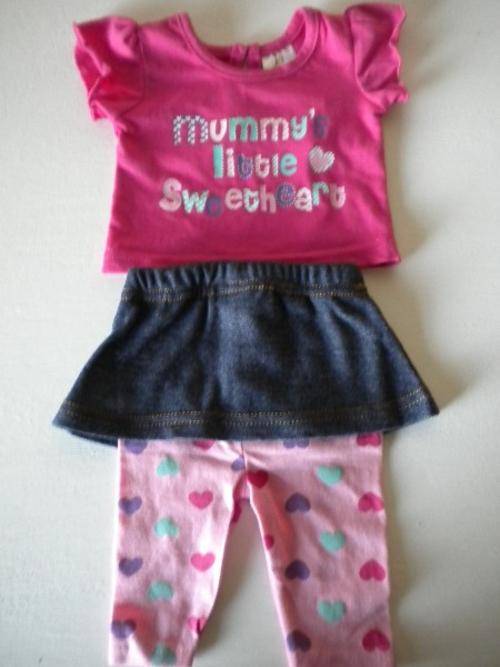 New born pink matching set