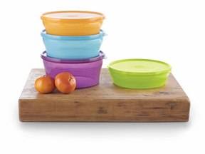 Tupperware stack a bowl set (1.9L; 1.4L & 2 x 1L) COLOURFULL USEFULL & HALF PRICE