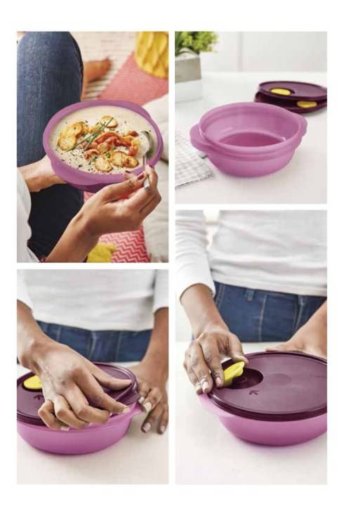 Tupperware Crystalwave Round Set(2)(1L x 2) MICROWAVEABLE!!