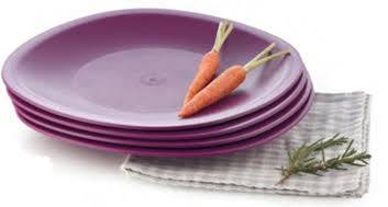 Tupperware Legacy Plates (4)  Microwaveable ALSO AVAILABLE IN TEAL