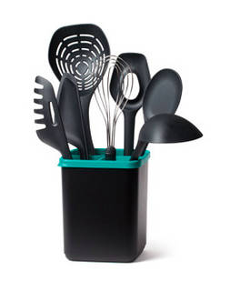 Tupperware Kitchen Prep Tool Set -Spatula and Whisk with holder STRONG & STURDY