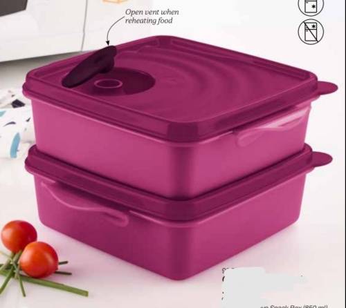 Tupperware Snack Set (microwaveable)   850ml x 2 AVAILABLE IN TEAL ALSO NEW COLOURS BLUE AND PEACH
