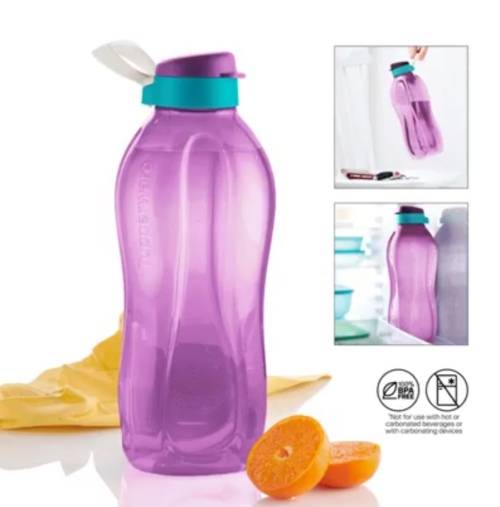Tupperware Flip Top Fridge Bottle 2L, BPA FREE WITH CARRY Handle, PURPLE