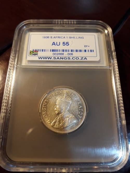 1936 1 Shilling AU 55