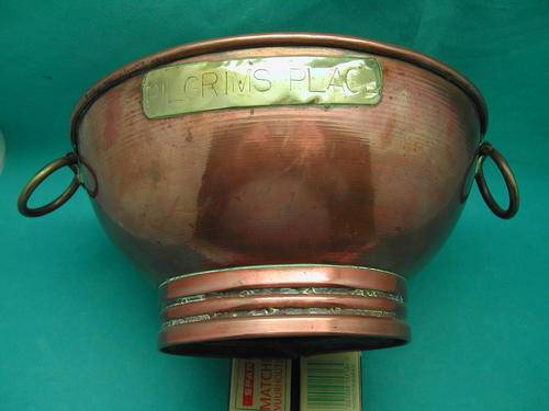 Copper and Brass, "Pilgrims Place,"  Container