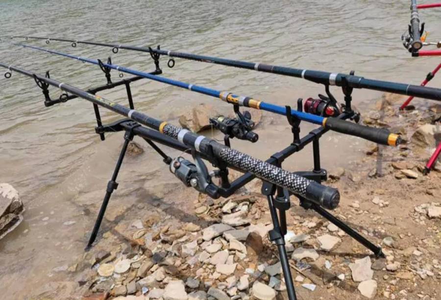 Pro Adjustable Carp Fishing 3-Rod Pod With Bag
