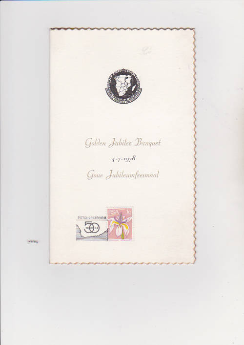 GOLDEN JUBILEE BANKQUET 4-7-1978 . INDICATING THE PEOPLE BEING TOASTED AND THE MENU . NOT SEEN .