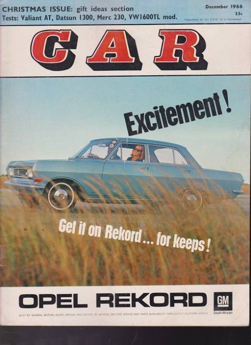 car magazine-december 1966-100% in tact-see scan-vintage