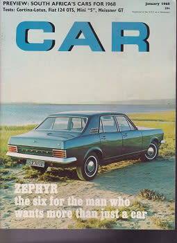 car magazine-january 1968-100% in tact-see scan-vintage