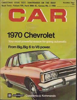 car magazine-dec 1969-100% in tact-see scan-vintage