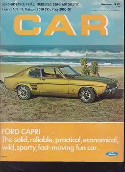 car magazine-nov 1969-100% in tact-see scan-vintage
