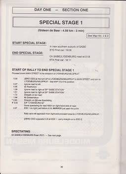 south african motor sport club presents-ngk 400 rally 27/28 july 1990-100% in tact-see scans-rare